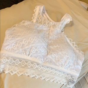 Lace bra looks good with low cut shirts